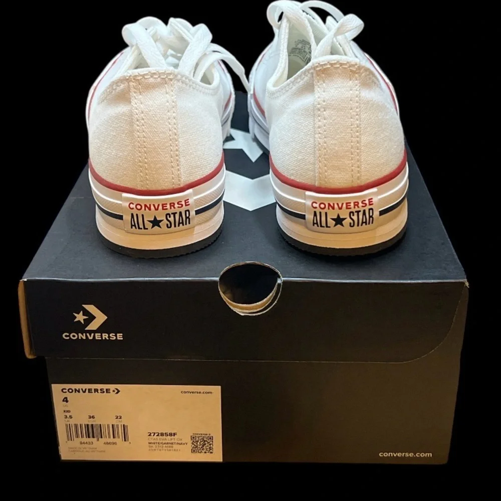 Size‎ 4 - Converse Chuck Taylor All Star EVA Lift OX - White/Garnet/Navy 272858F